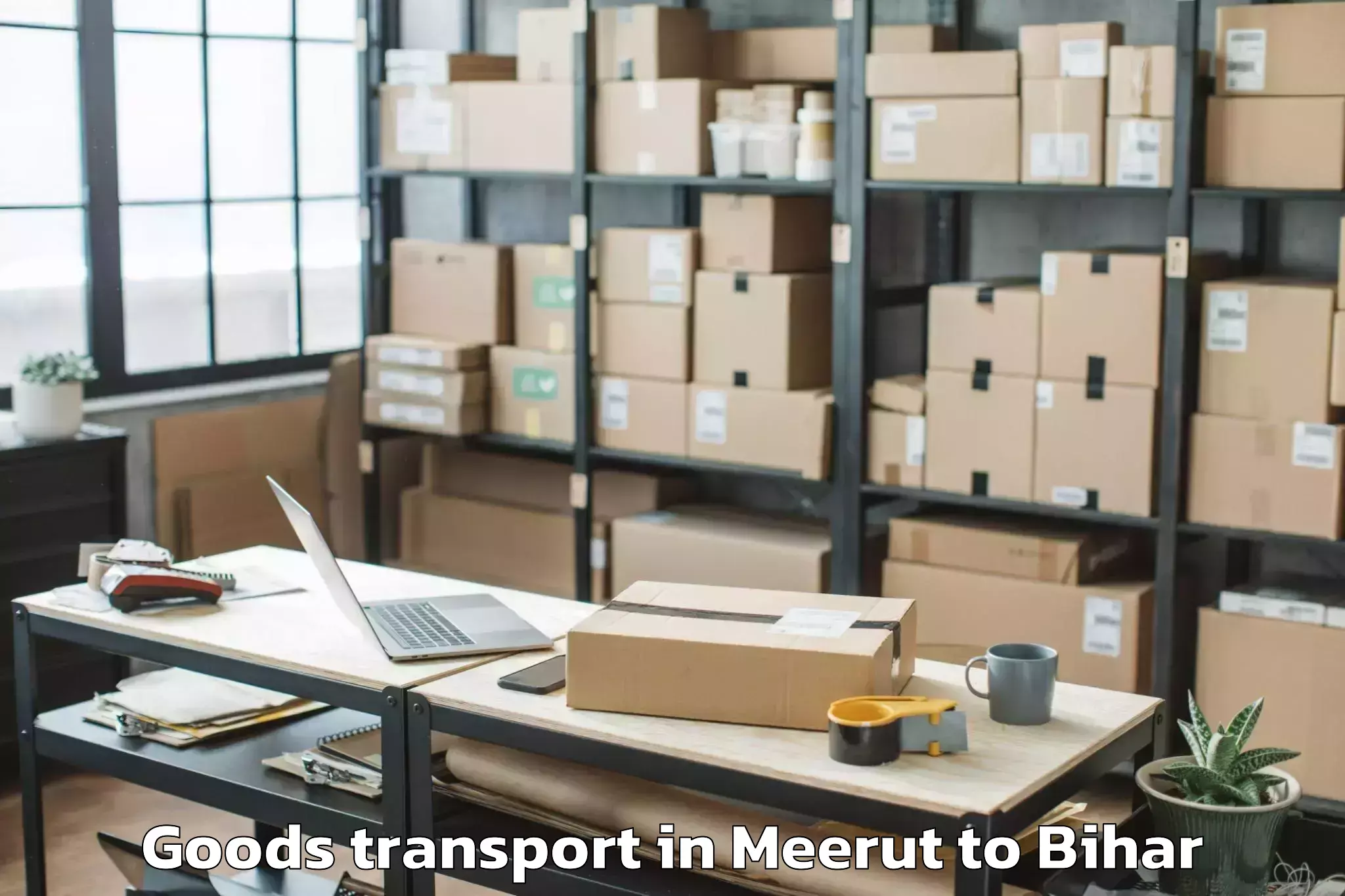 Book Meerut to Ladania Goods Transport Online